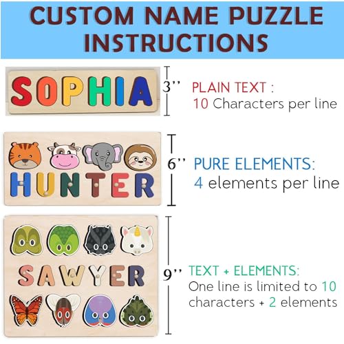 Personalized Wooden Name Puzzles For Toddlers