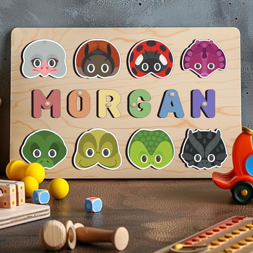 Personalized Wooden Name Puzzle for Toddlers 1-3