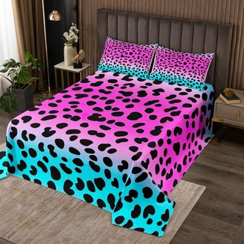 Feelyou Leopard Coverlet Set for Kids Boy Girl Queen Size