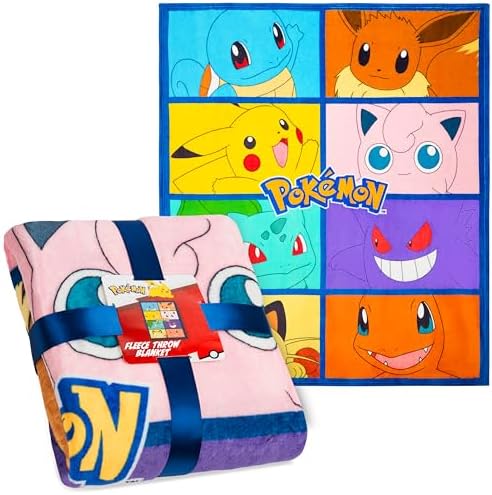 Pokemon Soft Fleece Throw Blanket 51x59in