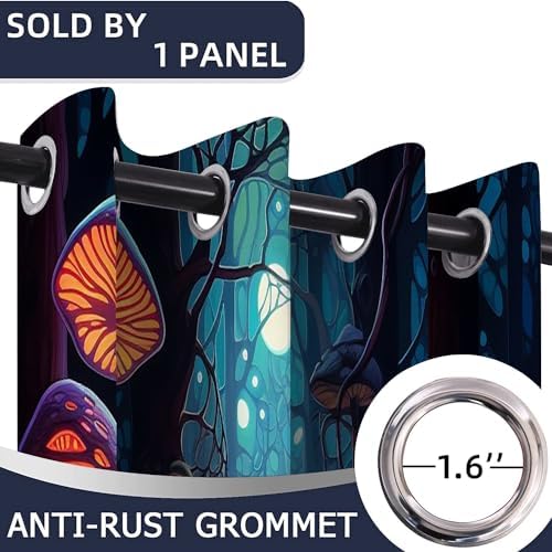 Fairy World Mushroom Print Door Curtain