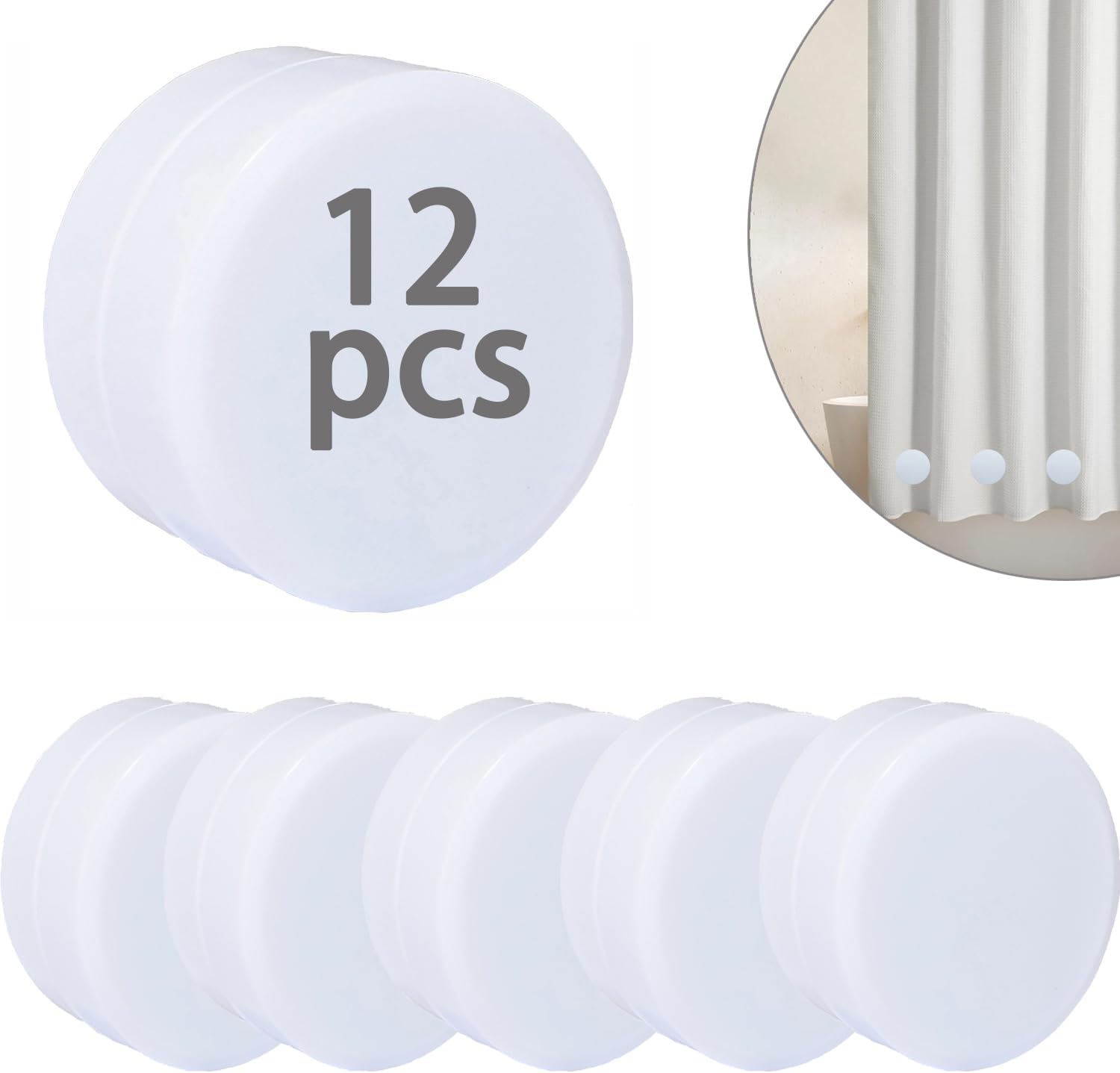 12 PCS Heavy Duty Magnetic Shower Curtain Weights