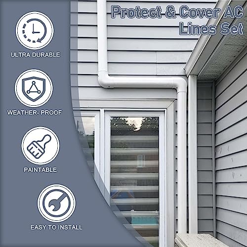 Flamorrow 4 PVC Line Set Cover Kit 25 Ft
