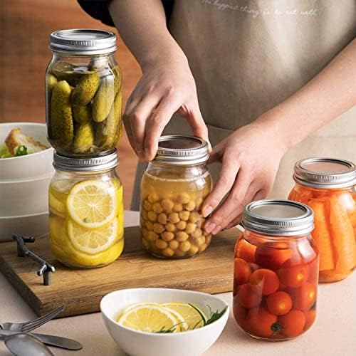 48Pcs Canning Lids and Bands for Regular Mouth Jars