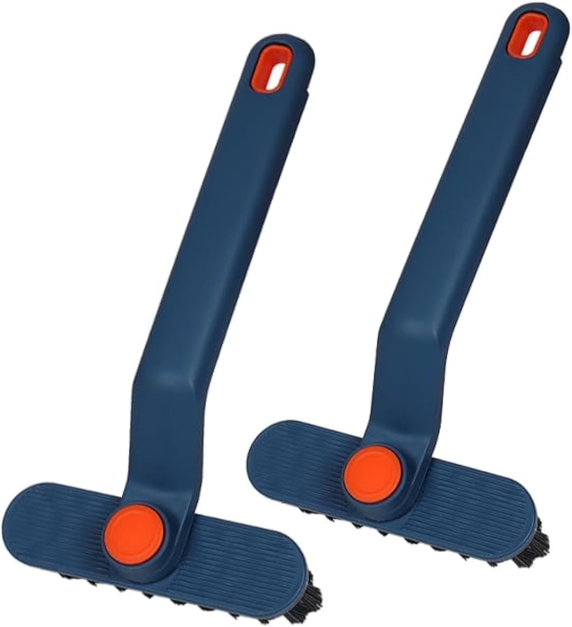 2Pcs Hard Bristle Crevice Cleaning Brush with Rotating Handle