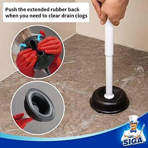 MRSIGA Toilet Plunger with Holder White