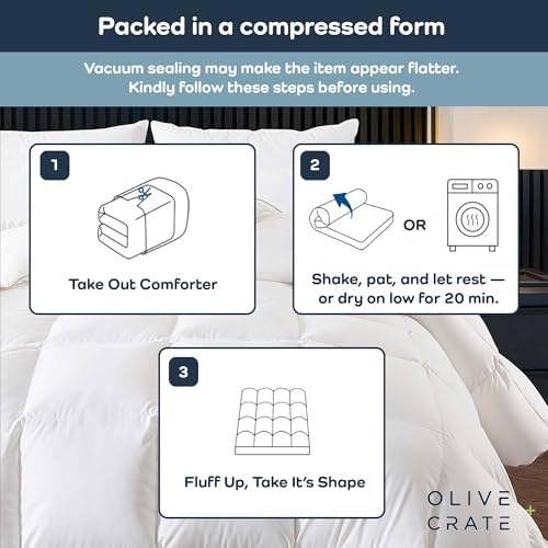 Olive Crate Bamboo Viscose King Comforter - Lightweight Breathable