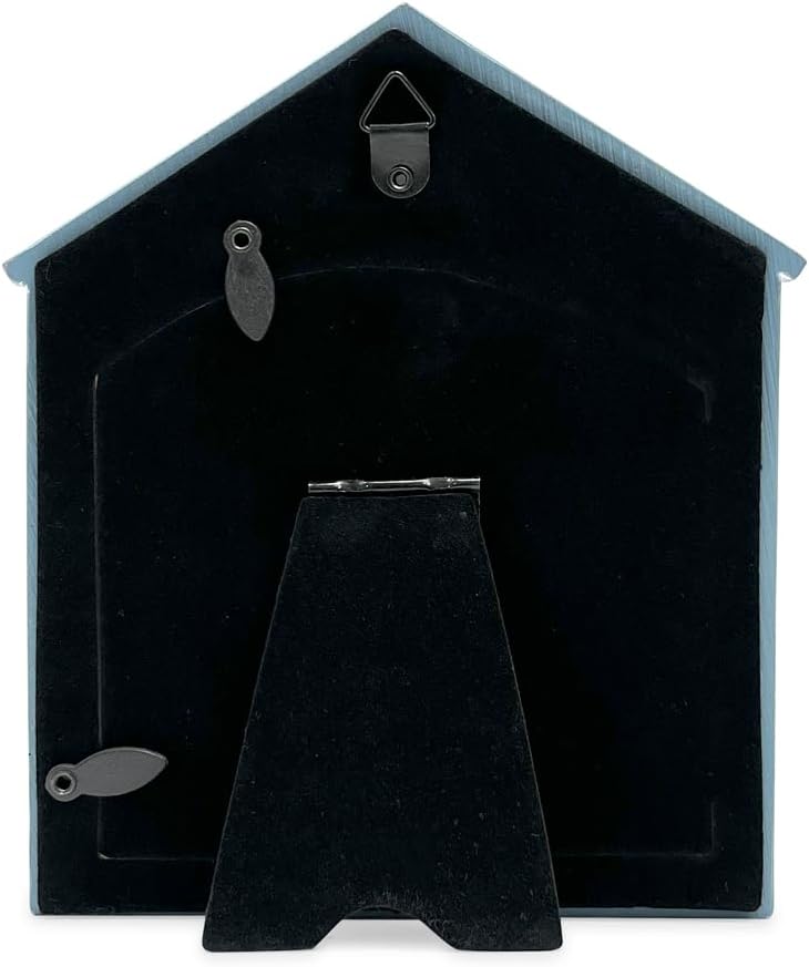 Isaac Jacobs 4x4 Navy Resin Woof Doghouse Frame with Easel and Hanging Tabs