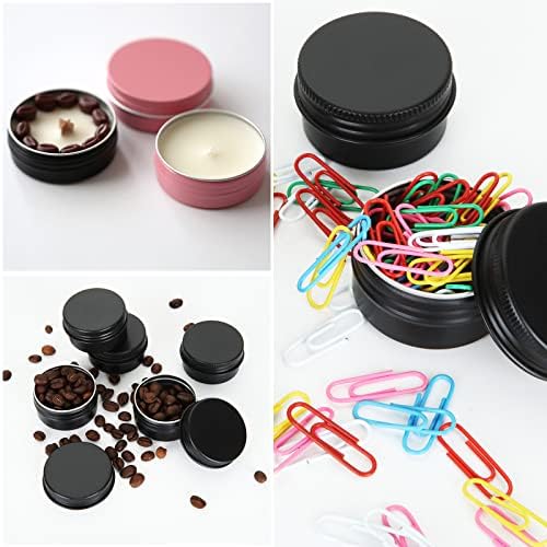 Acrux7 50 Pack 1oz Black Aluminum Tin Containers