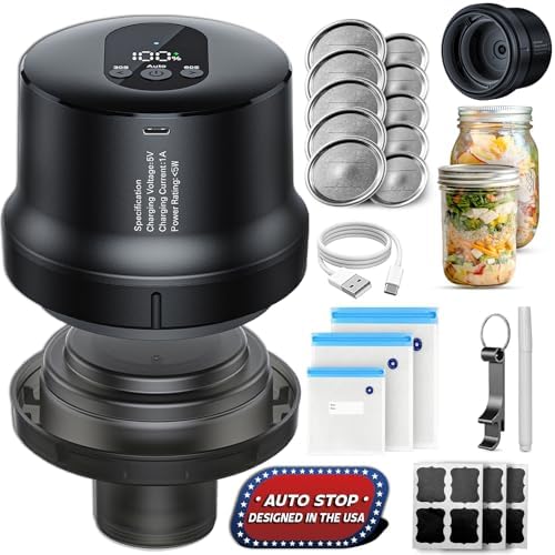 Presentastic 2025 Fully Automatic Mason Jar Vacuum Sealer
