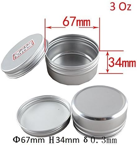 CTKcom 6-Packs 3 oz Aluminum Tin Cans with Screw Top Covers