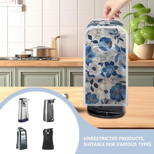 Blue Flower Desk Cover for Manual Can Opener