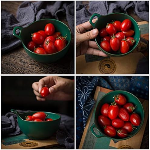 Hemoton Ceramic Ice Cream Bowl Decorative Fruit Dish