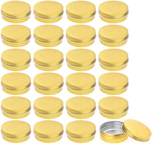 Foraineam 24 Piece 4 Oz Screw Lid Round Tin Jars