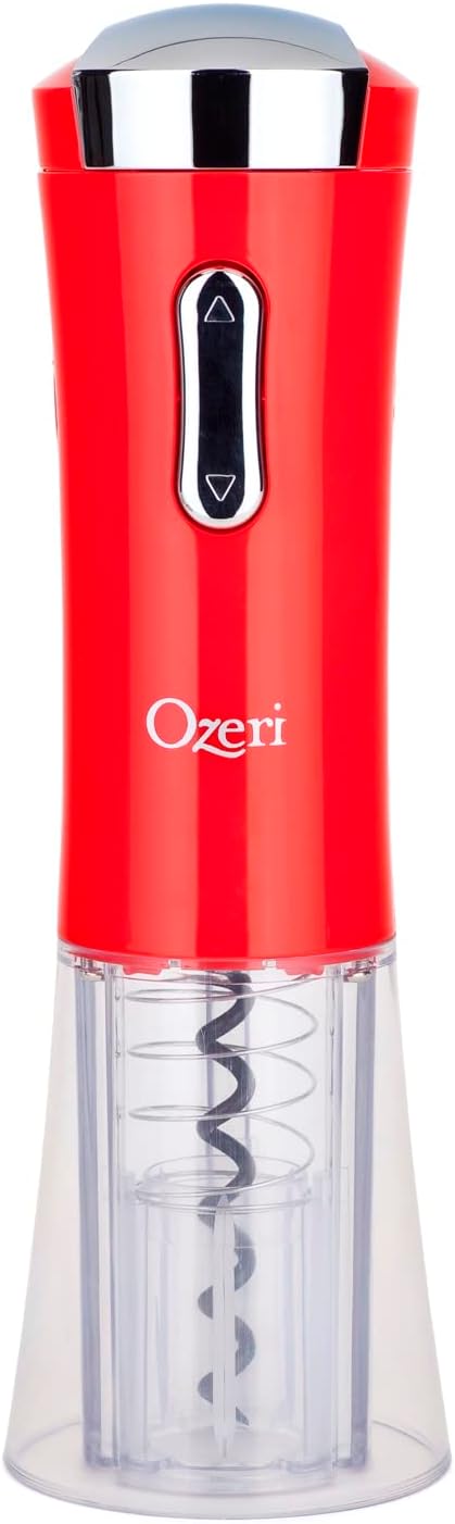Ozeri Electric Wine Opener with Foil Cutter Red Style