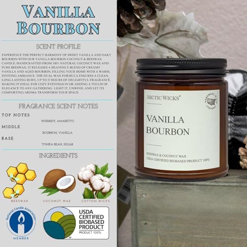 Vanilla Bourbon Candle by Arctic Wicks 9oz