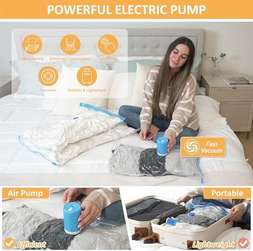 Cozy Essential Vacuum Storage Bags 22 Pack with Electric Pump