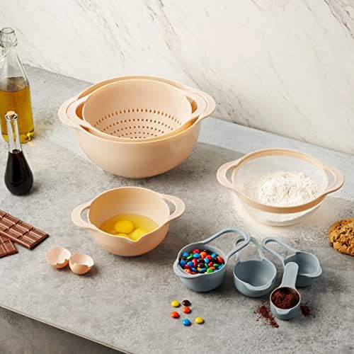 8 Piece Kitchen Set with Mixing Bowls and Measuring Tools