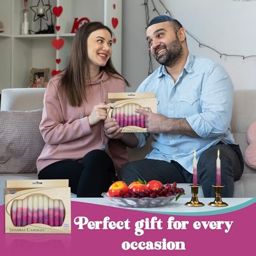 12-Pack Shabbat Candles Dripless Handcrafted Traditional
