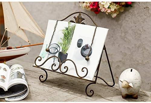Jemeni Fleur De Lis Cookbook Stand with Antique Brown Finish