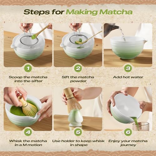 Geyphug 8-Piece Matcha Set with Bowl and Whisk