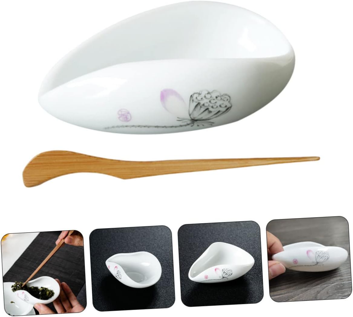Ceramic Tea Scoop Set for Loose Tea and Coffee