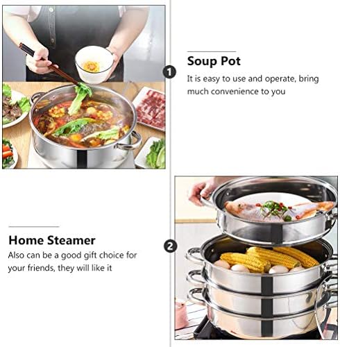 BESTonZON 4 Tier Stainless Steel Steamer Pot