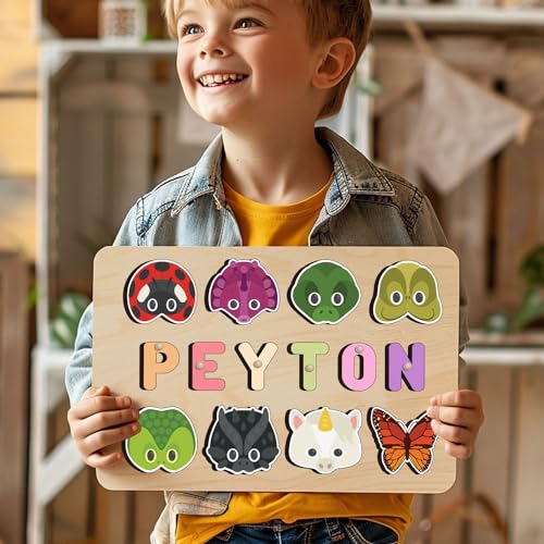 Personalized Wooden Name Puzzle for Toddlers 1