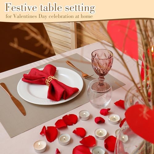 Sliner 50 Pcs Gold Napkin Rings for Parties and Events