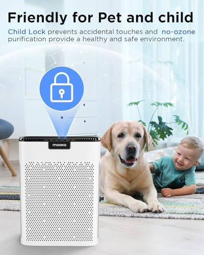 MOOKA H13 HEPA Air Purifier for Large Room 2200 Ft2