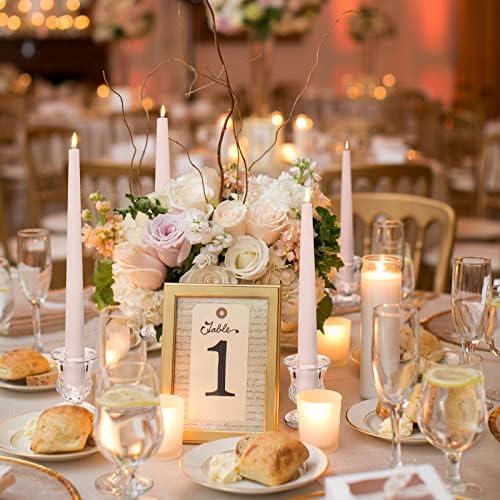 Elegant Clear Glass Candle Holder Set of 6