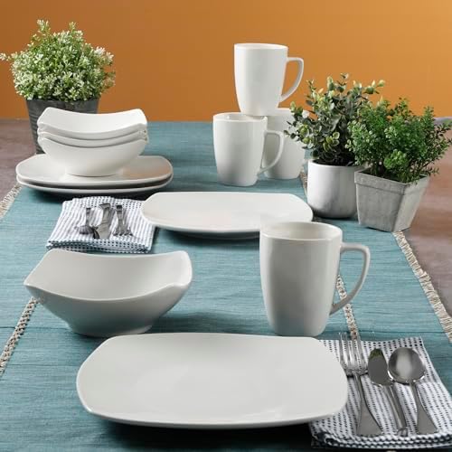 Gibson Home Zen Buffet 24-Piece Dinnerware Set - White