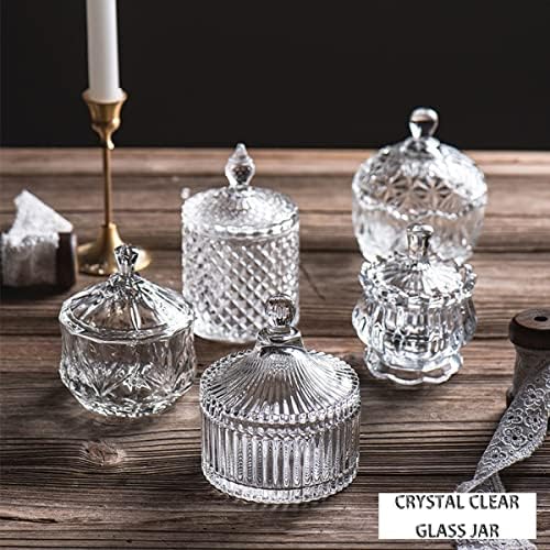 Transparent Crystal Jar With Lid - Elegant Storage Display Container