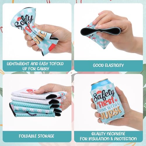 Nurses Week Coolers Bulk 12 Packs 2025 Funny Nursing Day Can Sleeves