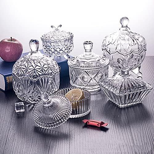 Transparent Crystal Jar With Lid - Elegant Storage Display Container