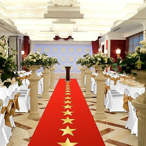 Timgle Disposable Red Plastic Carpet Runner for Party Movie Night