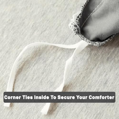 HESBITEUL Duvet Cover Twin XL with Pom Pom and Pillowcase