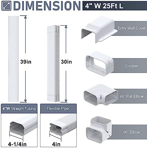 Flamorrow 4 PVC Line Set Cover Kit 25 Ft