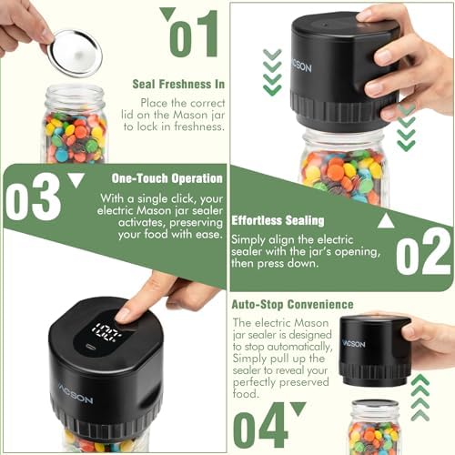 Vacson Automatic Mason Jar Vacuum Sealer Kit