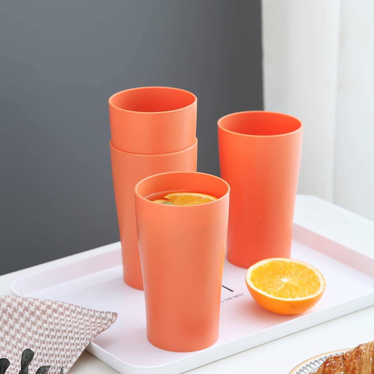 Kyraton 8-Piece Reusable PP Drinking Cup Set