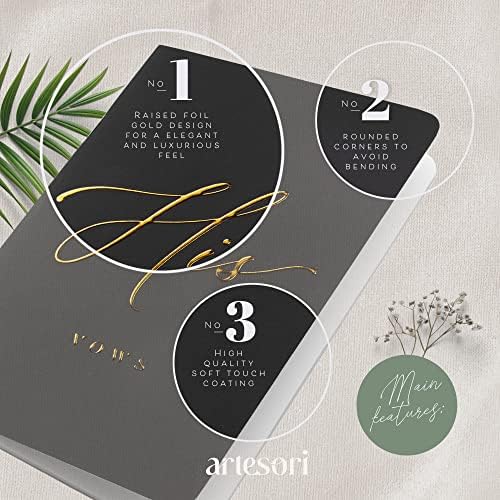 ARTESORI Premium Wedding Vow Book for Her Him