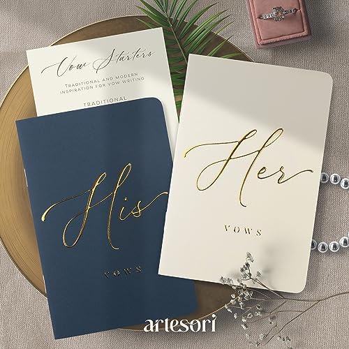 ARTESORI Premium Wedding Vow Book for Her Him