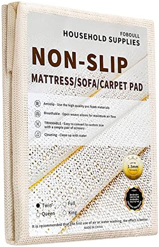 Foboull Mattress Slide Stopper Non Slip Pad Twin Size