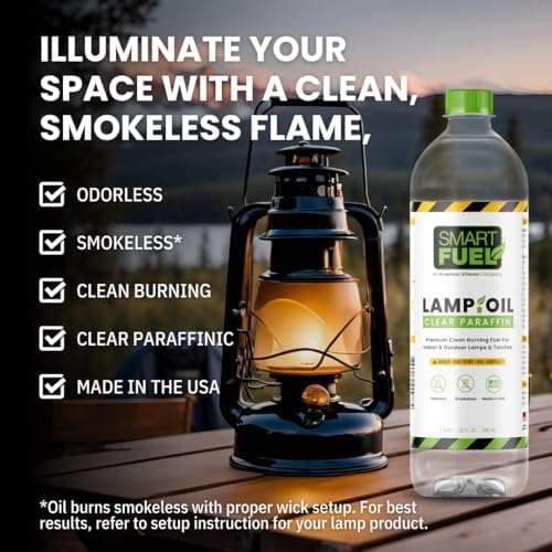 Smart Fuel Ethanol Paraffin Oil Lamp 32 oz
