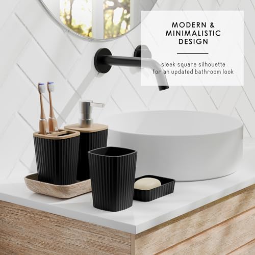Clara Clark 22PC Black Bathroom Accessory Set