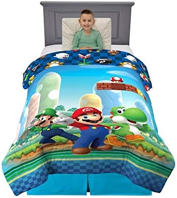 Franco Kids Bedding Super Soft Microfiber Reversible Comforter Twin Full Mario