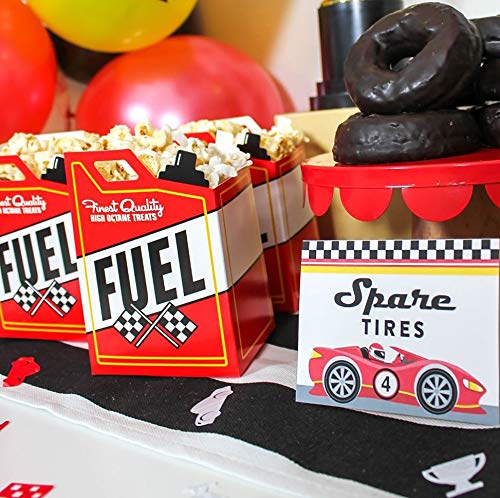 24 Race Car Treat Boxes with Checkered Flags Racing Party Supplies