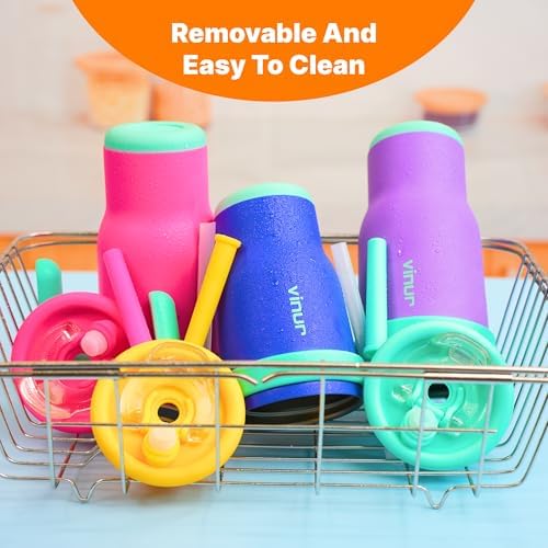 VINUR Kids Insulated Tumbler with Handle 14 oz