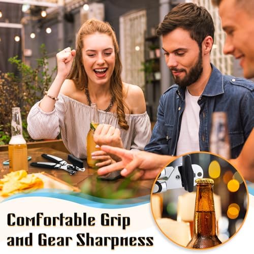 Gisafai 12 Pcs Manual Can Opener with Large Knob