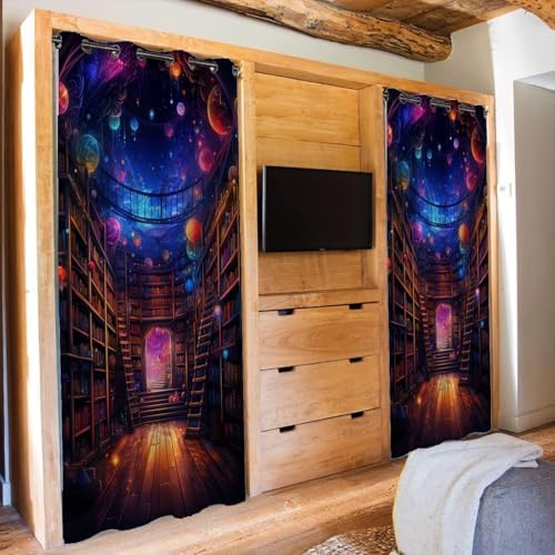 Wuminmin Bookshelf Door Curtain for Kids Bedroom